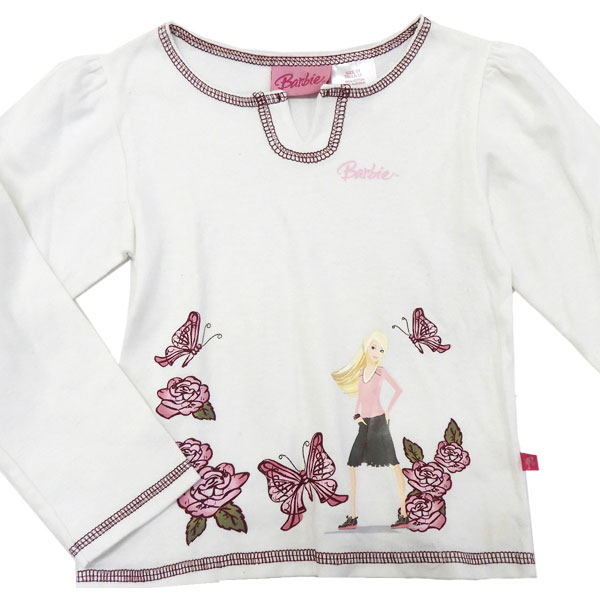 T-Shirts （Short Sleeve） - 送料無料 Barbie バービー 子供服 キッズ Tシャツ カットソー長袖 長袖Tシャツ 3T 100cm 4T 105cm 5T 110cm