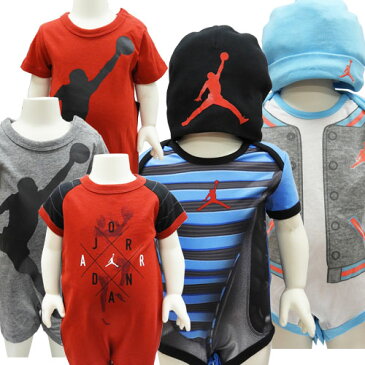 JORDAN ジョーダン NIKE ナイキ ベビー服 ボディスーツ ロンパース つなぎ オールインワン ベビー帽 50cm 60cm 70cm 80cm 【アメリカ買付商品】