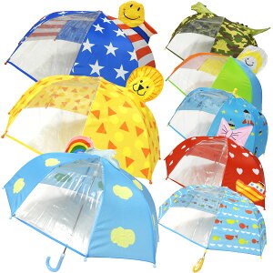 送料無料 子供傘 幼児傘 キッズ アンブレラ 窓付 雨具 手動 手開き 軽い傘 45cm KeyStone キーストーン