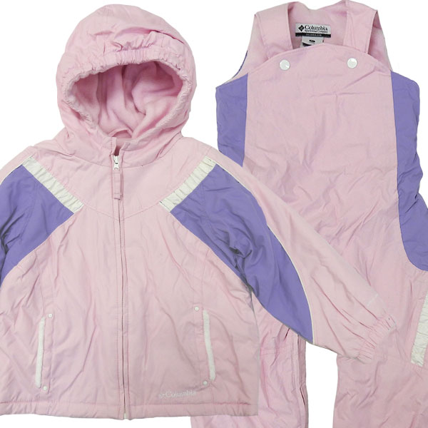 送料無料 Columbia コロンビア 子供用 キッズ スキーウエア スノーボード サロペット セットアップ 防寒 中綿入 サイズ4T 105～110cm
