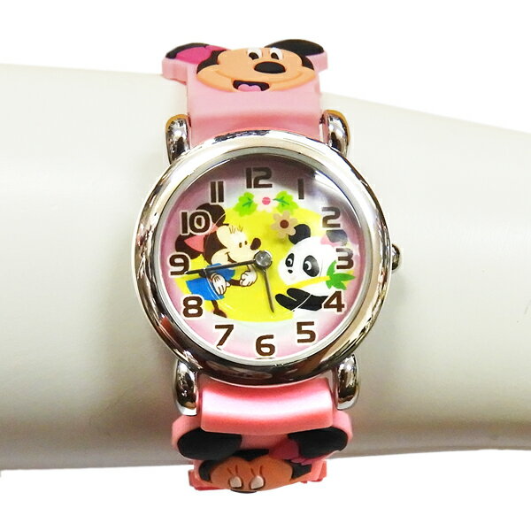 Disneyディズニーミニーマウス子供用腕時計リストウォッチアナログピンク