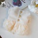 犬服 ワンピース 秋冬 ドッグウェア ペット服 ドレス リングドッグ 秋冬 女の子 犬服 おしゃれ ペット薔薇 コート キラキラ 暖かい 防寒着 背中開き お洒落 人気 お出かけウェア パーティー 高級 小型犬 中型犬