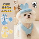 犬服 ワンピース 帽子 重ね着 ドッグウェア リボン 可愛い かわいい おしゃれ お洒落 散歩 柔らかい 暖かい 寒さ対策 抜け毛防止 女の子 チワワ トイプー...