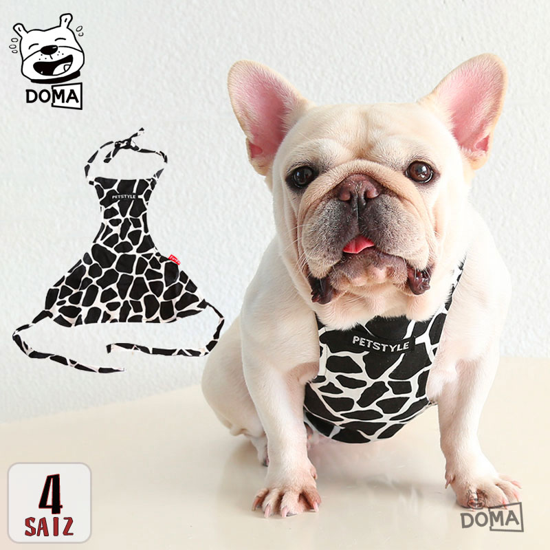 【全商品ポイント5倍】ペット用 腹当て 腹巻き エプロン キリン柄 犬 猫 泥よけ 汚れ防止 冷え対策 術後服 介護服 お散歩 お出かけ サイズ調整可能 XS S M L 【Pocopoco】