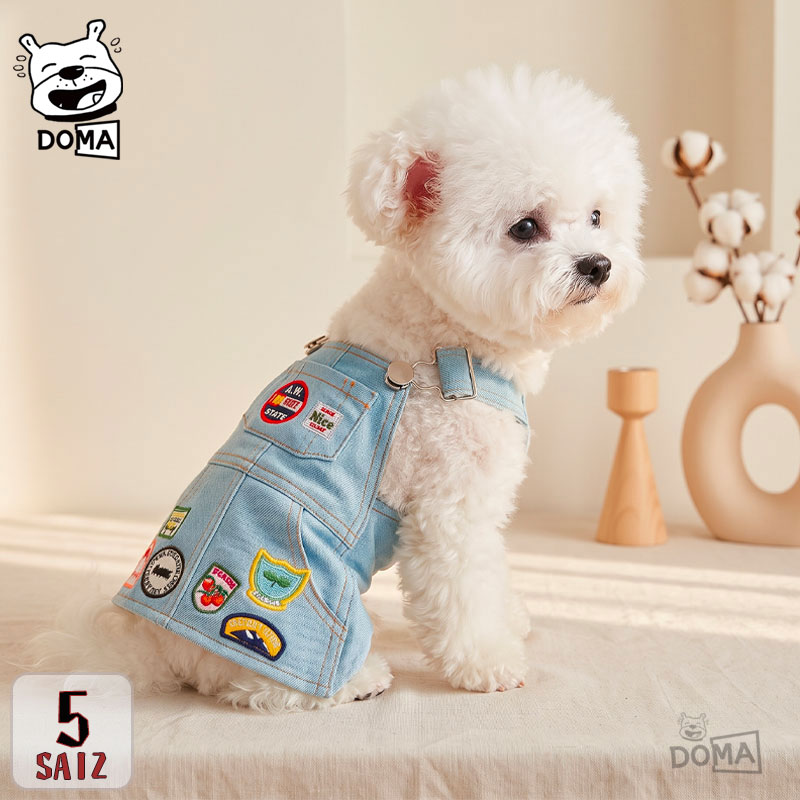 犬服デニムサロペットスカートアメカ...
