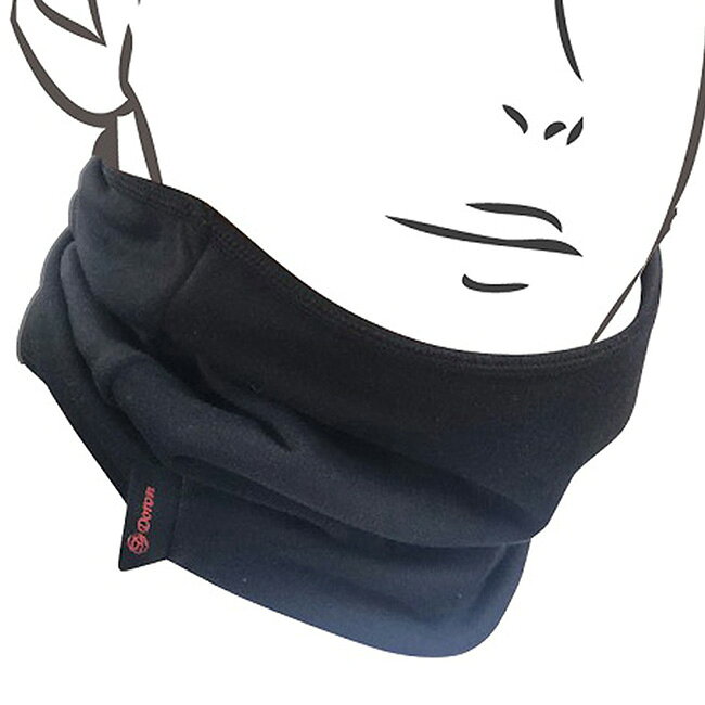 ダーツ専門店 カウントアップのDORON(ドロン) ネックウォーマー Black Free Unisex　(ダーツ ボディーサポート)｜アングル2
