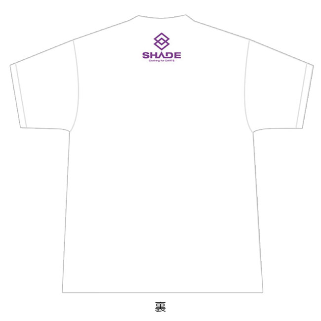 ダーツ専門店 カウントアップのSHADE(シェイド) YUJI EGUCHI T-Shirt 2020 江口祐司選手コラボTシャツ ホワイト　(ダーツ アパレル)｜アングル3