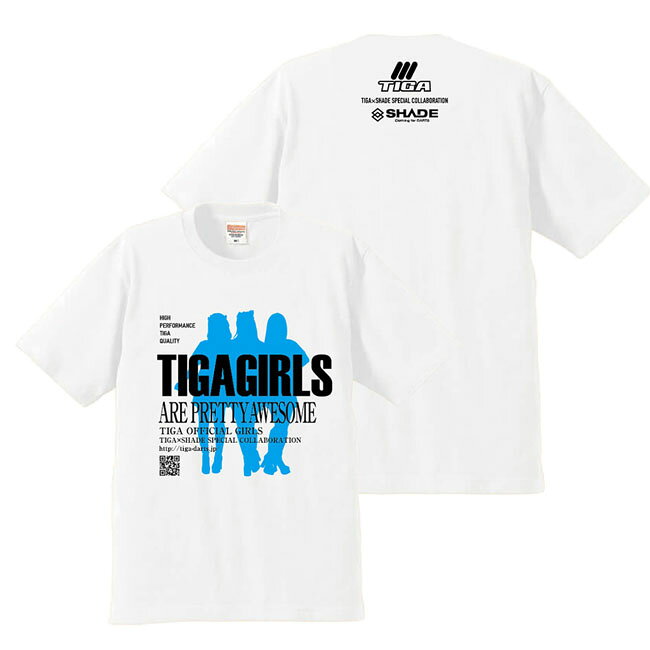 ダーツ専門店 カウントアップのTIGA×SHADE(ティガ×シェイド) TIGA GIRLS(ティガガールズ)イメージ Tシャツ ホワイト　(ダーツ アパレル)｜アングル2