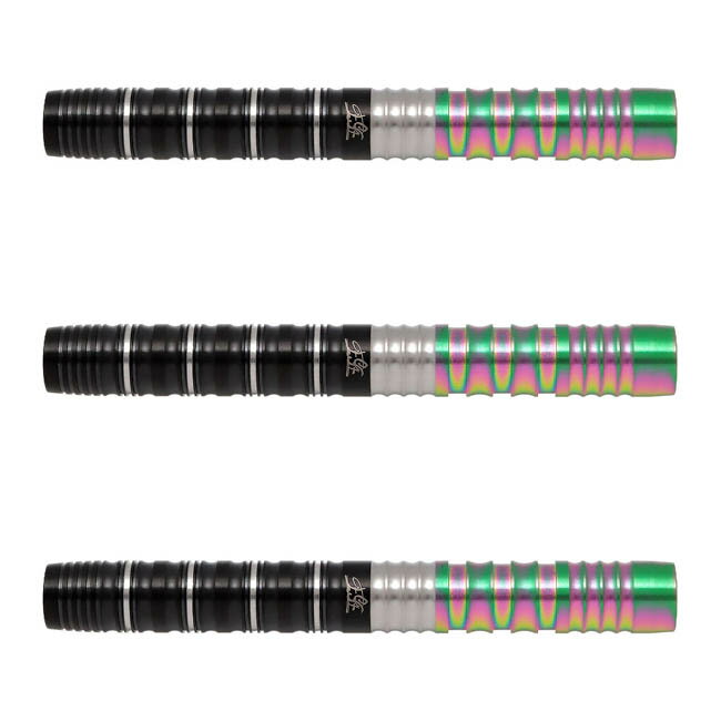 【セール対象商品】DYNASTY(ダイナスティー) A-FLOW BLACK LINE コーティングタイプ EDDIE 1.1 ”ESF”刻印入り RAINBOW BLACK特別仕様モデル 2BA エドワード・昌司・ファウルクス選手モデル　(ダーツ バレル ダーツセット)