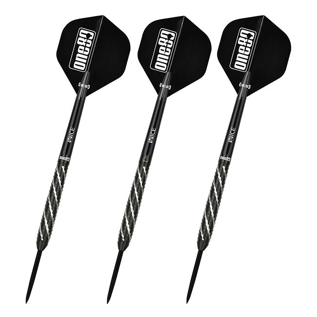 ダーツ専門店 カウントアップのOne80(ワンエイティ) NIKN(ニケ) ver.2 STEEL 23g Black 棚原あかり選手モデル　(ダーツ バレル ダーツセット)｜アングル2