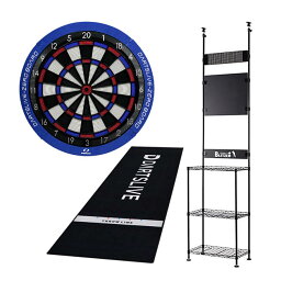 【セット商品】DARTSLIVE-ZERO BOARD & BLITZER ダーツスタンド BSD27-BK & DARTSLIVE Home スローマット　(ダーツ ボード)