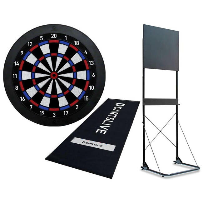 【セット商品】DARTSLIVE Home(ダーツライブホーム) & D.CRAFT ダーツスタンド アルテミス & DARTSLIVE 防炎ラベル付スローマット　(ダーツ ボード)