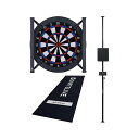 【セット商品】DARTSLIVE Home(ダーツライブホーム) & DARTSLIVE ポールスタンド & DARTSLIVE 防炎ラベル付スローマット & DARTSLIVE Home LED LIGHT (ダーツ ボード)
