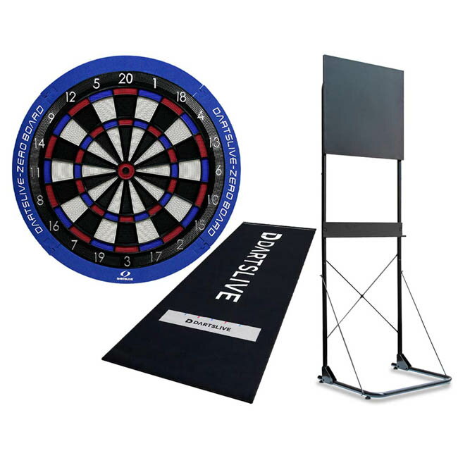 【セット商品】DARTSLIVE-ZERO BOARD＆ D.CRAFT ダーツスタンド アルテミス& DARTSLIVE防炎ラベル付きスローマット