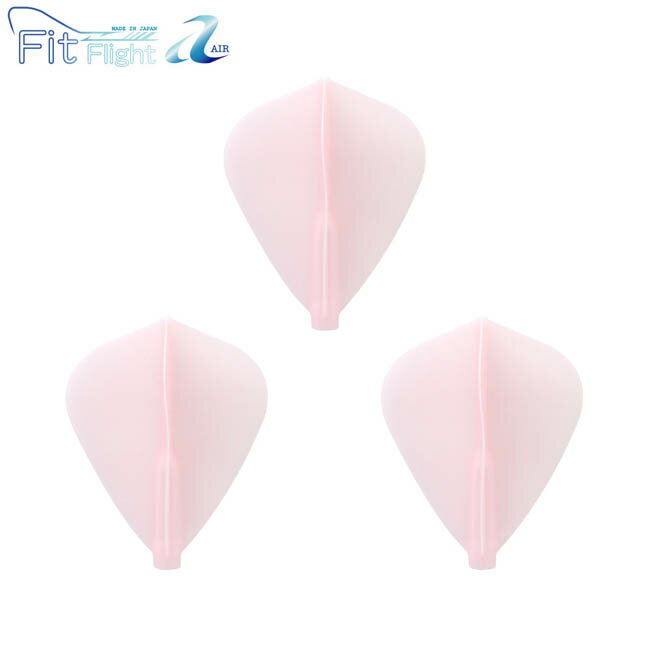 ■商品仕様 スペックデータ &nbsp; 形状 内容量 ：カイト ：3個 ■商品説明 薄くて軽いFit Flight AIRシリーズ！ 通常のFit Flightに比べて羽の厚みを35％程度削減、重量も33％程度軽量化。 肉厚が薄くなることで「しなやかさ」が加わり耐久性も十分確保されています。 Fit Flightにはない高い透明度も魅力のひとつです。 ■ご注意　〜ご注文前に必ずご確認下さい〜 【仕様・付属品に関して】 ※こちらのフライトをお使い頂くには、専用のシャフト(FIT SHAFT)が必要です。 FIT SHAFT以外のシャフトにはお使い頂けませんので、ご注意ください。 ※一度ロックタイプのシャフトで使用したフライトは、シャフト挿入部が広がるためスピンタイプのシャフトに使用できません。 ※商品ページ掲載の商品仕様や、パッケージ・デザイン・付属品等は、予告無しに変更となる場合がございます。 予め、ご理解・ご了承の上、ご注文下さい。