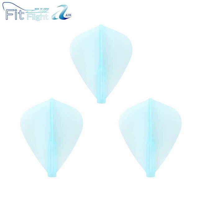 Fit Flight【AIR】カイト＜ブルー＞【フィット フライト エアー Standard 薄い 軽い 軽量化 美しい クリア 透明 スピン 新型 DARTS 【darts shop Countup（カウントアップ）】（ダーツ/楽天/通販）