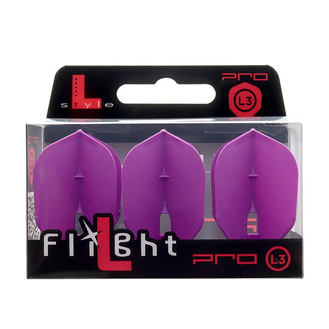 ダーツ専門店 カウントアップのL-style(エルスタイル) L-Flight PRO(エルフライト プロ) 無地 シェイプ ディープパープル (ダーツ フライト)｜アングル3