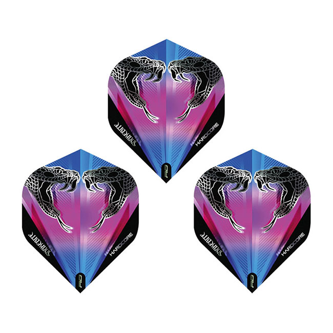 Red Dragon(レッドドラゴン) Hardcore Peter Wright Snake Black Transparent Dart Flights スタンダード ピーター・ライト選手モデル　(ダーツ フライト)