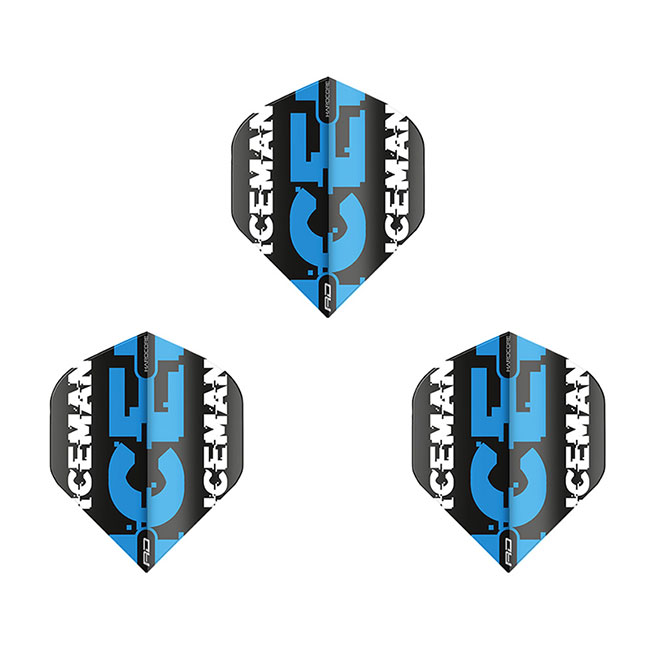 Red Dragon(レッドドラゴン) Hardcore Gerwyn Price Black＆Blue Logo Dart Flights スタンダード ガーウェン・プライス選手モデル ＜F6478＞　(ダーツ フライト)