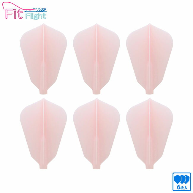 ■商品仕様 スペックデータ &nbsp; 形状 内容量 ：Fシェイプ ：6個 ■商品説明 Fit Flightは、シャフトに押し込むだけで簡単に装着できるフライトです。 一般的なフライトのように小さなロック用パーツも必要ありませんので、部品をなくしたり、上手く差し込めなかったりといったストレスを感じることもありません。 また、フライトの角度が90度を維持しているので、ダーツをまっすぐ飛ばしやすくなります。 シャフトの先端、シャフトリングの排除により、グルーピングにも有利です。 ■ご注意　〜ご注文前に必ずご確認下さい〜 【仕様・付属品に関して】 ※こちらのフライトをお使い頂くには、専用のシャフト(FIT SHAFT)が必要です。 FIT SHAFT以外のシャフトにはお使い頂けませんので、ご注意ください。 ※一度ロックタイプのシャフトで使用したフライトは、シャフト挿入部が広がるためスピンタイプのシャフトに使用できません。 ※商品ページ掲載の商品仕様や、パッケージ・デザイン・付属品等は、予告無しに変更となる場合がございます。 予め、ご理解・ご了承の上、ご注文下さい。