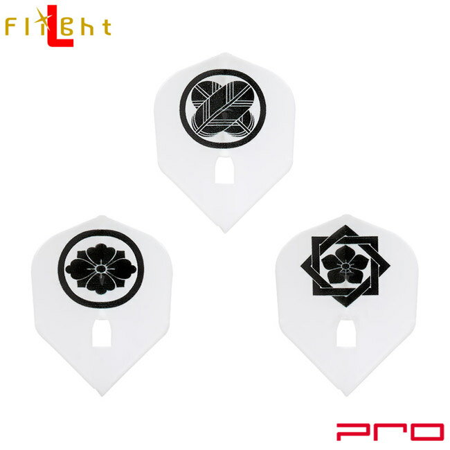 ※ご覧頂いているディスプレイの設定等により、実物と色合いが異なる場合がございます。※この画像はDarts HiVeが作成しており、文章・写真などの複製、無断転載を禁じます。※内容物・商品仕様は予告なく変更となる場合がございます。 ■商品仕様 スペックデータ &nbsp; 形状 内容量 ：シェイプ ：3個 ■商品説明 2020.07.17 発売商品 D.CRAFTのデザインフライト。 家紋のデザインが映える仕上がりになっています。 Fit FlightとL-Flight PROのシェイプをラインナップ。 チップの進入を許さない美しい流線形状のシャンパンリングに対応したL-Flight PROです。 ■ご注文前に必ずご確認下さい 【仕様・付属品に関して】 ※商品ページ掲載の商品仕様や、パッケージ・デザイン・付属品等は、予告無しに変更となる場合がございます。 予め、ご理解・ご了承の上、ご注文下さい。 20200716D.CRAFT