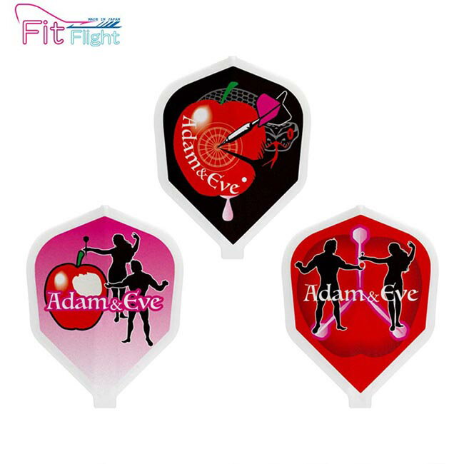 ※ご覧頂いているディスプレイの設定等により、実物と色合いが異なる場合がございます。※この画像はDarts HiVeが作成しており、文章・写真などの複製、無断転載を禁じます。※内容物・商品仕様は予告なく変更となる場合がございます。 ■商品仕様 スペックデータ &nbsp; 形状 内容量 ：シェイプ ：3個 ■商品説明 2020.11.27 発売商品 D.CRAFTのデザインフライト。 アダム＆イブのモチーフにダーツを融合させたおしゃれなデザイン。 Fit FlightとL-Flight PROのシェイプをラインナップ。 ■ご注意　〜ご注文前に必ずご確認下さい〜 【仕様・付属品に関して】 ※こちらのフライトをお使い頂くには、専用のシャフト(FIT SHAFT)が必要です。 FIT SHAFT以外のシャフトにはお使い頂けませんので、ご注意ください。 ※一度ロックタイプのシャフトで使用したフライトは、シャフト挿入部が広がるためスピンタイプのシャフトに使用できません。 ※商品ページ掲載の商品仕様や、パッケージ・デザイン・付属品等は、予告無しに変更となる場合がございます。 予め、ご理解・ご了承の上、ご注文下さい。 20201126DF
