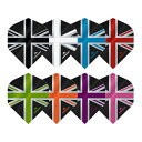 MISSION DARTS(ミッションダーツ) Alliance Union Jack Dart Flights Black スタンダード (ダーツ フライト)