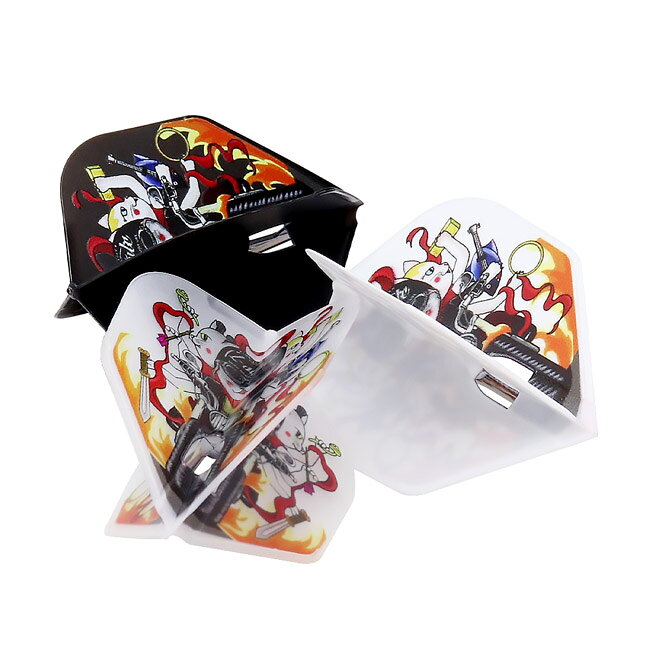 ダーツ専門店 カウントアップのL-style(エルスタイル) L-Flight PRO(エルフライト プロ) Zhu Yu ver.1 シェイプ MIX ユゥ・ヅゥ選手モデル　(ダーツ フライト)｜アングル2