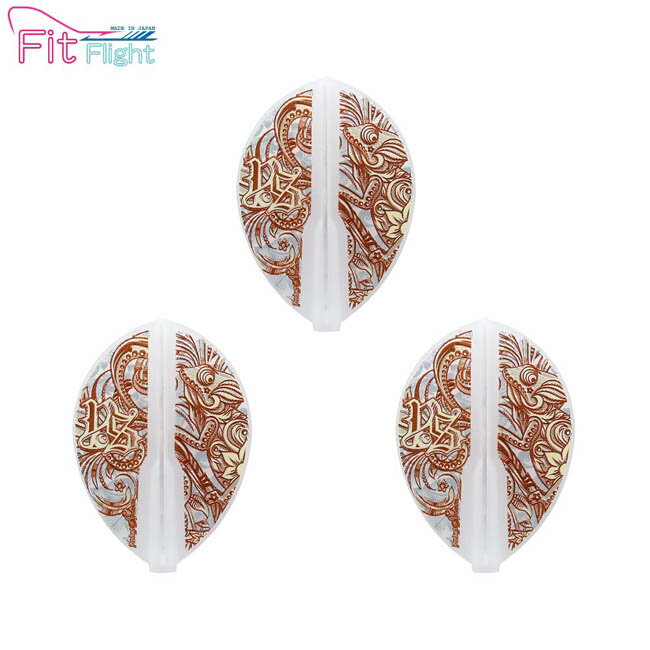 COSMO DARTS(コスモダーツ) Fit Flight(フィットフライト) × 佐藤佑太郎 ver.3 ティアドロップ ナチュラル 佐藤佑太郎選手モデル (ダーツ フライト)