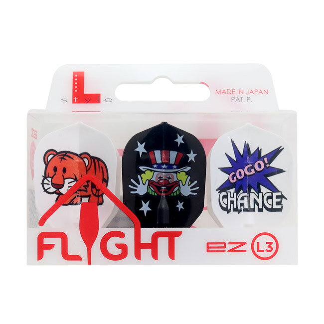 L-style(エルスタイル) L-Flight EZ(エルフライト イージー) JUGGLER(ジャグラー) ver.2 type-C シェイプ MIX　(ダーツ フライト)