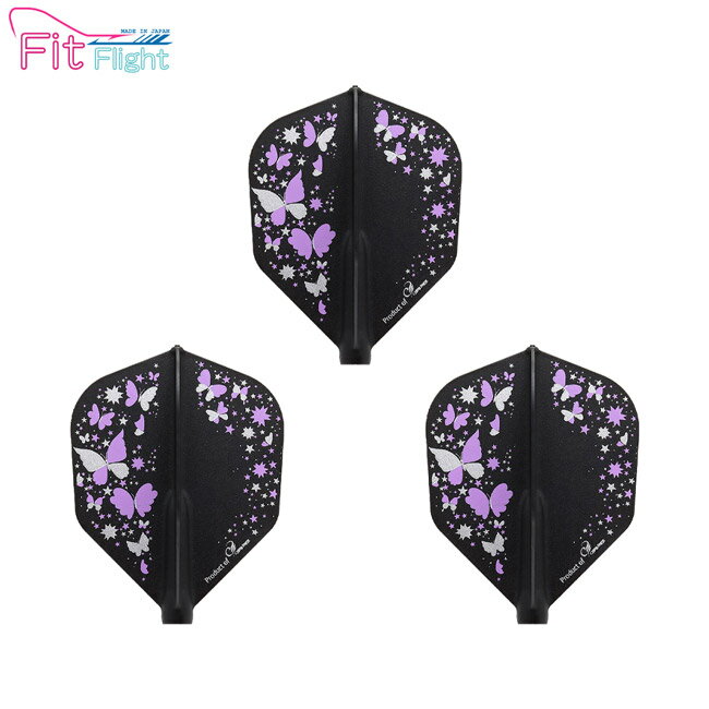 COSMO DARTS(�����������) Fit Flight(�ե��åȥե饤��) Printed Series Butterfly �������� D�֥�å���(����...
