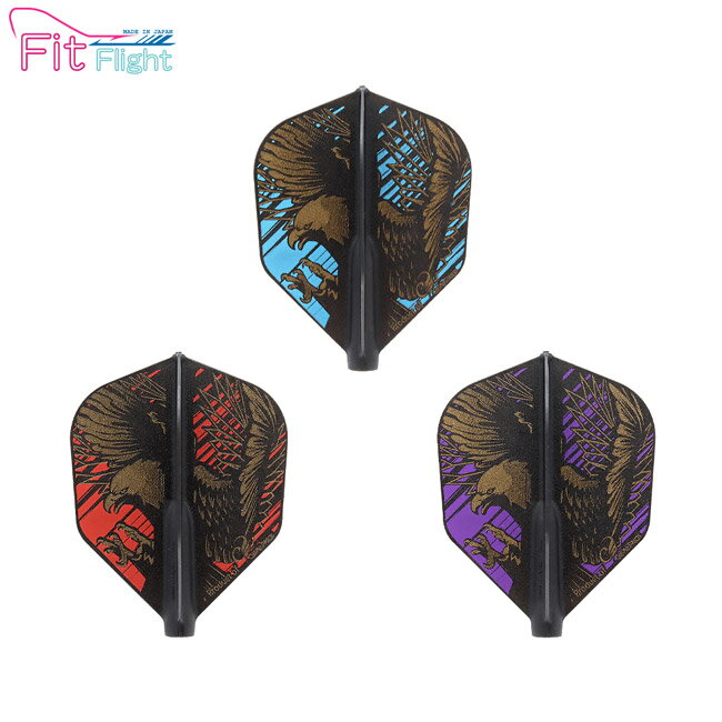 COSMO DARTS(コスモダーツ) Fit Flight(フィットフライト) × Lee Zheng ver.1 シェイプ Dブラック リー・ジェン選手モデル　(ダーツ フライト)