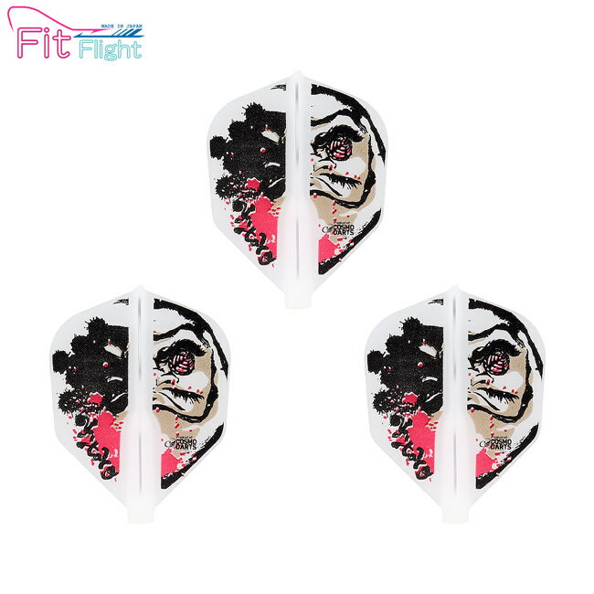 ※ご覧頂いているディスプレイの設定等により、実物と色合いが異なる場合がございます。※この画像はDarts HiVeが作成しており、文章・写真などの複製、無断転載を禁じます。※内容物・商品仕様は予告なく変更となる場合がございます。 ■商品仕様 スペックデータ &nbsp; 形状 内容量 ：シェイプ ：3個 ■商品説明 2024.6.28 発売商品 佐藤佑太郎選手モデルのフィットフライト第4弾です。 佐藤選手のために描かれた墨絵の達磨をプリントした、和風テイスト溢れるデザインに仕上がっています。 形状はティアドロップとシェイプの2種類をラインナップ。 ■ご注文前に必ずご確認下さい 【仕様・付属品に関して】 ※こちらのフライトをお使い頂くには、専用のシャフト(FIT SHAFT)が必要です。 FIT SHAFT以外のシャフトにはお使い頂けませんので、ご注意ください。 ※一度ロックタイプのシャフトで使用したフライトは、シャフト挿入部が広がるためスピンタイプのシャフトに使用できません。 ※商品ページ掲載の商品仕様や、パッケージ・デザイン・付属品等は、予告無しに変更となる場合がございます。 予め、ご理解・ご了承の上、ご注文下さい。 Yutaro Sato