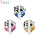 【予約商品 2025年7月28日発売予定】COSMO DARTS(コスモダーツ) Fit Flight(フィットフライト) × Ayaka Okamoto ver.1 シェイプ ホワイト 岡本彩花選手モデル (ダーツ フライト)