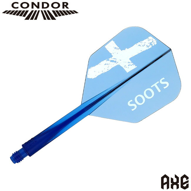 TRiNiDAD(トリニダード) CONDOR AXE(コンドルアックス) SOOTS スモール クリアブルー アラン・スーター選手モデル　(ダーツ フライト)