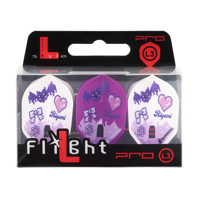 ダーツ専門店 カウントアップのSANGREAL×L-Flight PRO(サングリアル×エルフライト プロ) 江口梨世美 ver.1 シェイプ MIX 江口梨世美選手モデル　(ダーツ フライト)｜アングル3