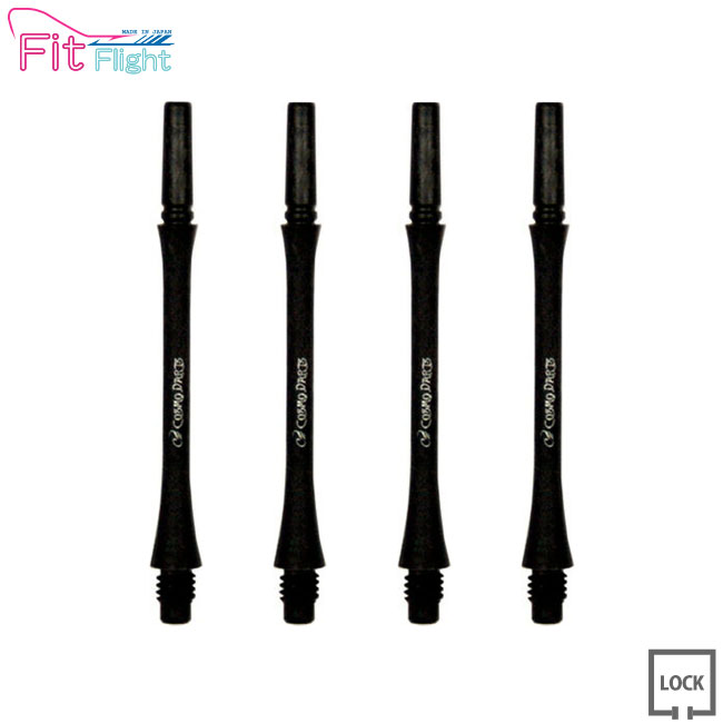 Fit Shaft Carbon スリムロック Cブラック ＜7＞フィットシャフト カーボンSlim Lock Black COSMODARTS コスモ ソフトダーツ ダーツシャフト カーボンシャフト カーボン (ダーツ シャフト darts shaft)