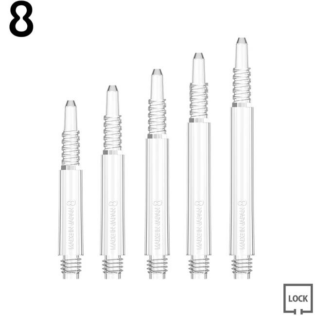 8FLIGHT(エイトフライト) シャフト レギュラー FIXED クリア　(ダーツ シャフト)