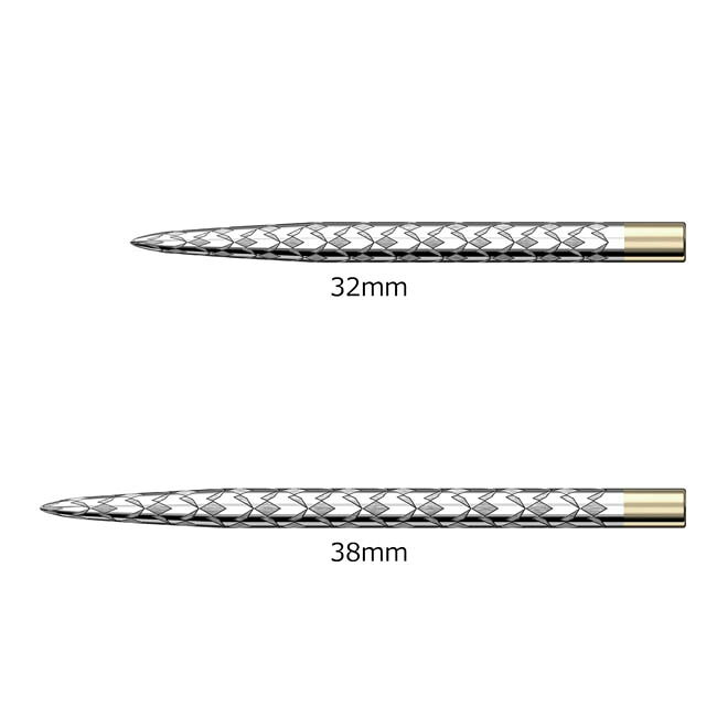 ダーツ専門店 カウントアップのMISSION DARTS(ミッションダーツ) Laser Plus Points -Multi Logo- シルバー　(ダーツ スティールポイント)｜アングル2