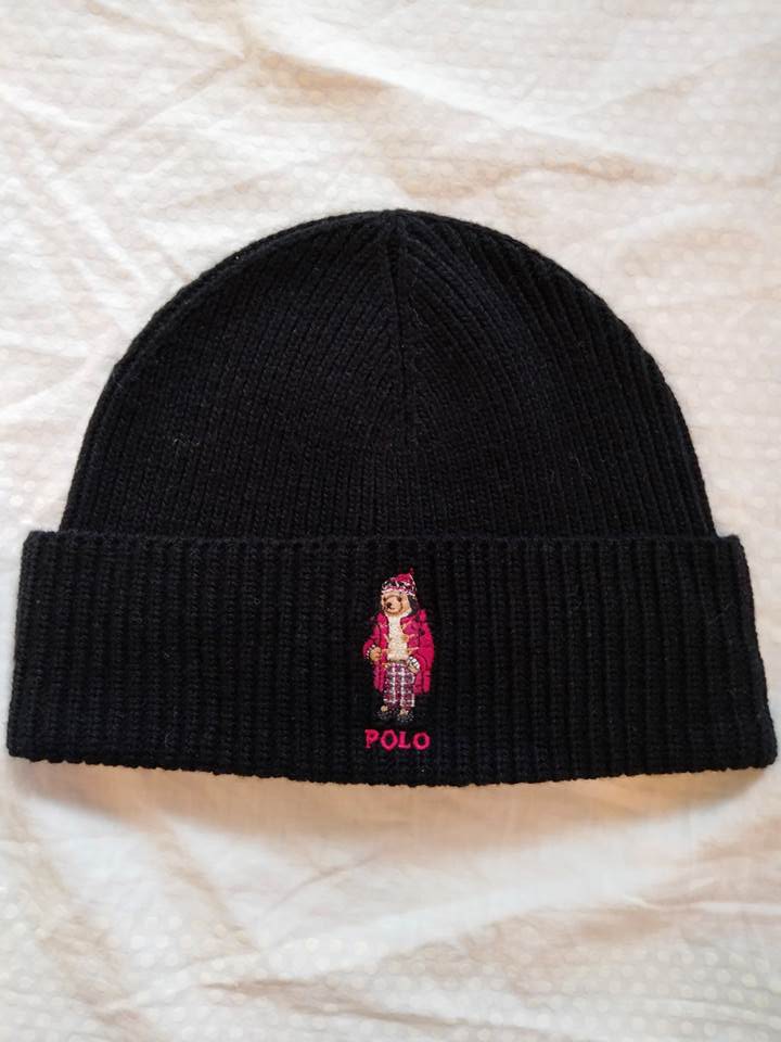 ポロ ラルフローレン ニットキャップ ポロベア ブラック 黒 帽子 ビーニー キャップ ニット帽 Polo Ralph Lauren ポロベアー 熊