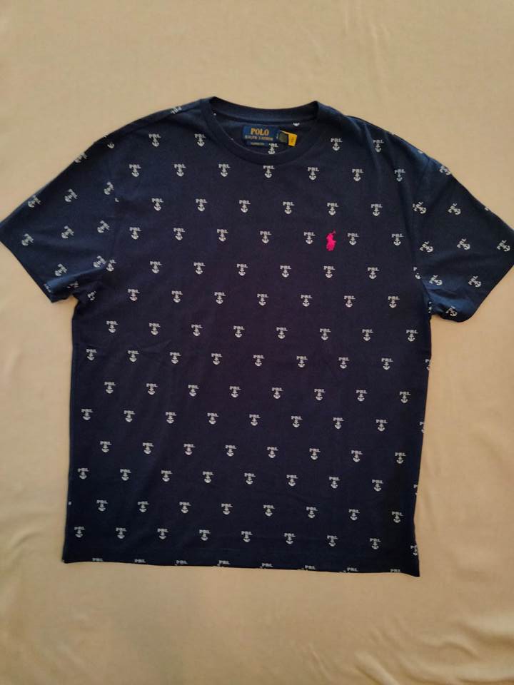 Rakuten - ポロ ラルフローレン Tシャツ ネイビー 総柄 Polo Ralph Lauren シャツ 半袖