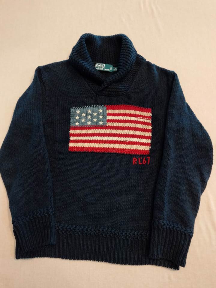 Supreme アメリカ国旗ニットセーター Lサイズ Supreme】Target Sweater Black 星条旗ジャカードニット 25FW (Supreme