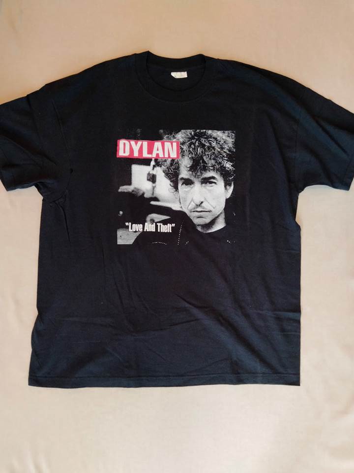 バンドTシャツ ロックTシャツ ボブ・ディラン Bob Dylan Tシャツ ブラック Love and Theft ラブ アンド セフト（アメリカ輸入USED品）