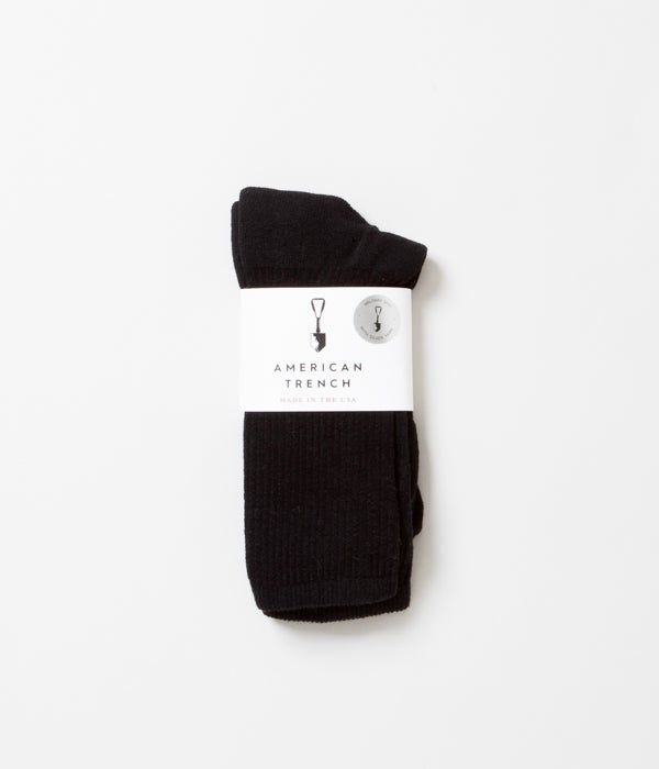 楽天THE STORE by maidensAMERICAN TRENCH 'MIL-SPECK SPORT SOCK' （BLACK）