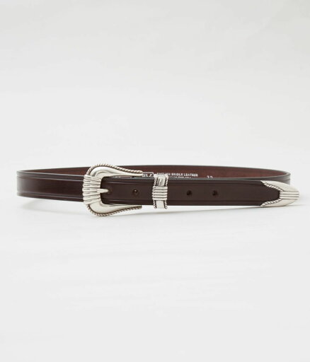 TORY LEATHER '【3092】3-PIECE SILVER BUCKLE BELTS'(HAVANA/NICKEL) TORY LEATHER '【3092】3-PIECE SILVER BUCKLE BELTS'(HAVANA/NICKEL)