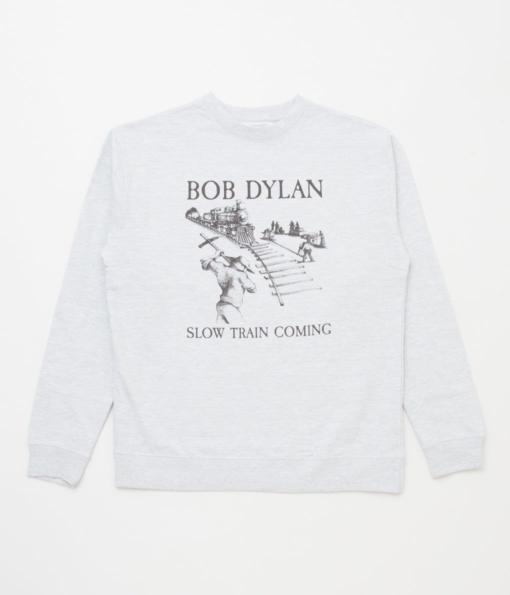 BLUESCENTRIC 'BOBDYLAN SLOW TRAIN COMING SWEAT' L/S TEE'(GREY HEATHER)