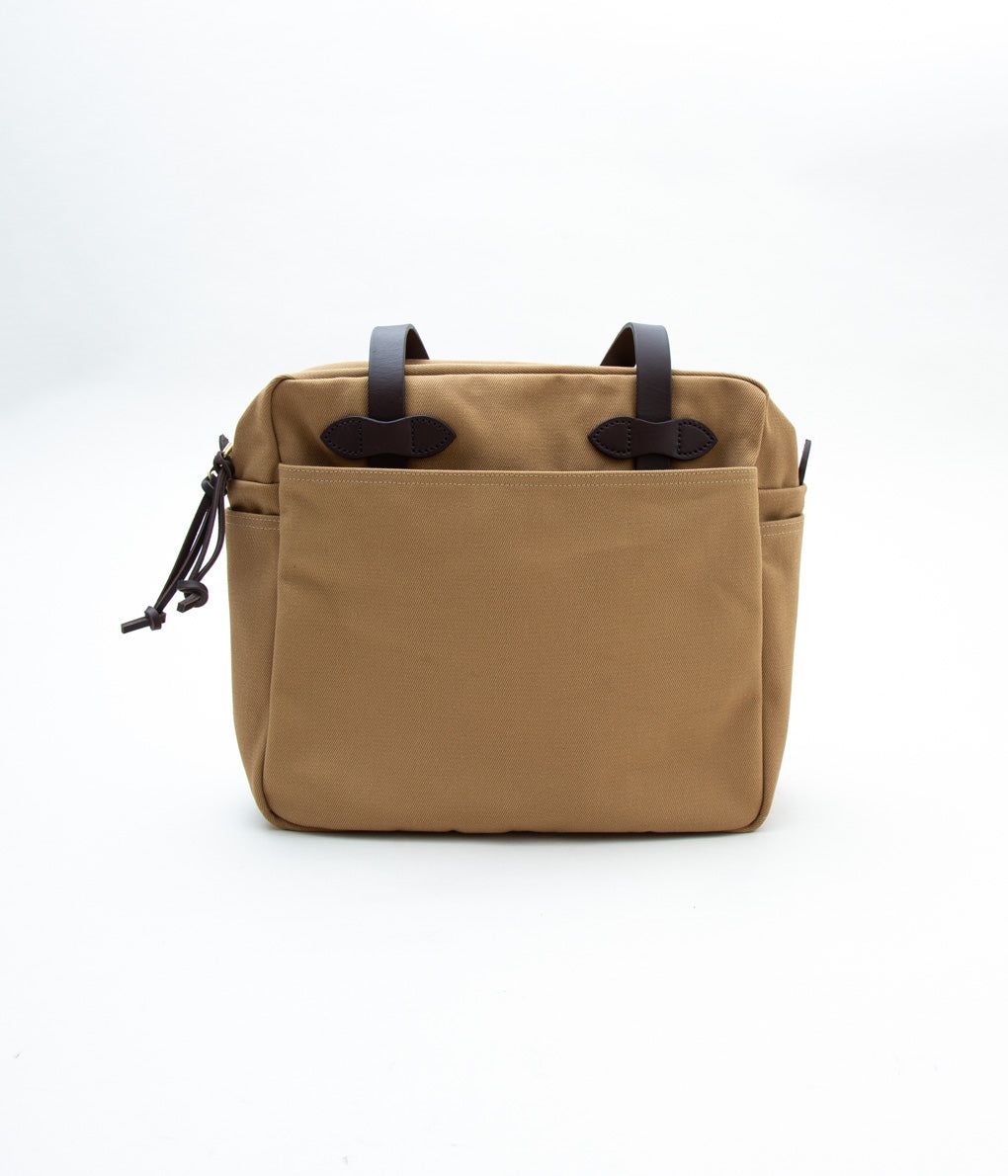 FILSON 'TOTE BAG WITH ZIPPER'(TAN)