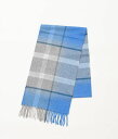 JOHNSTONS OF ELGIN'ASYMMETRIC CHECK SCARF'(RU731