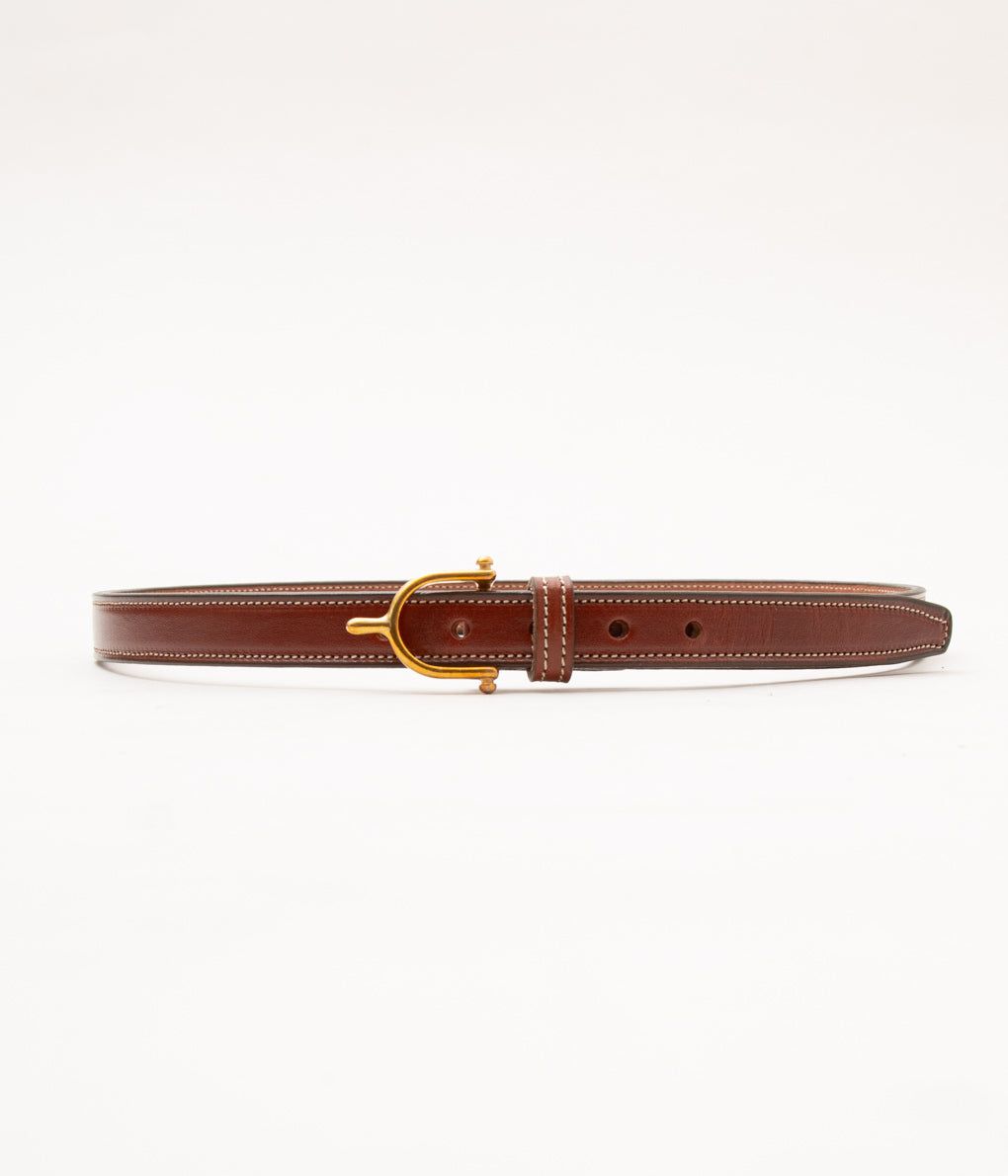 TORY LEATHER 'EQUESTRIAN INSPIRED BELT'(OAKBARK×BRASS)