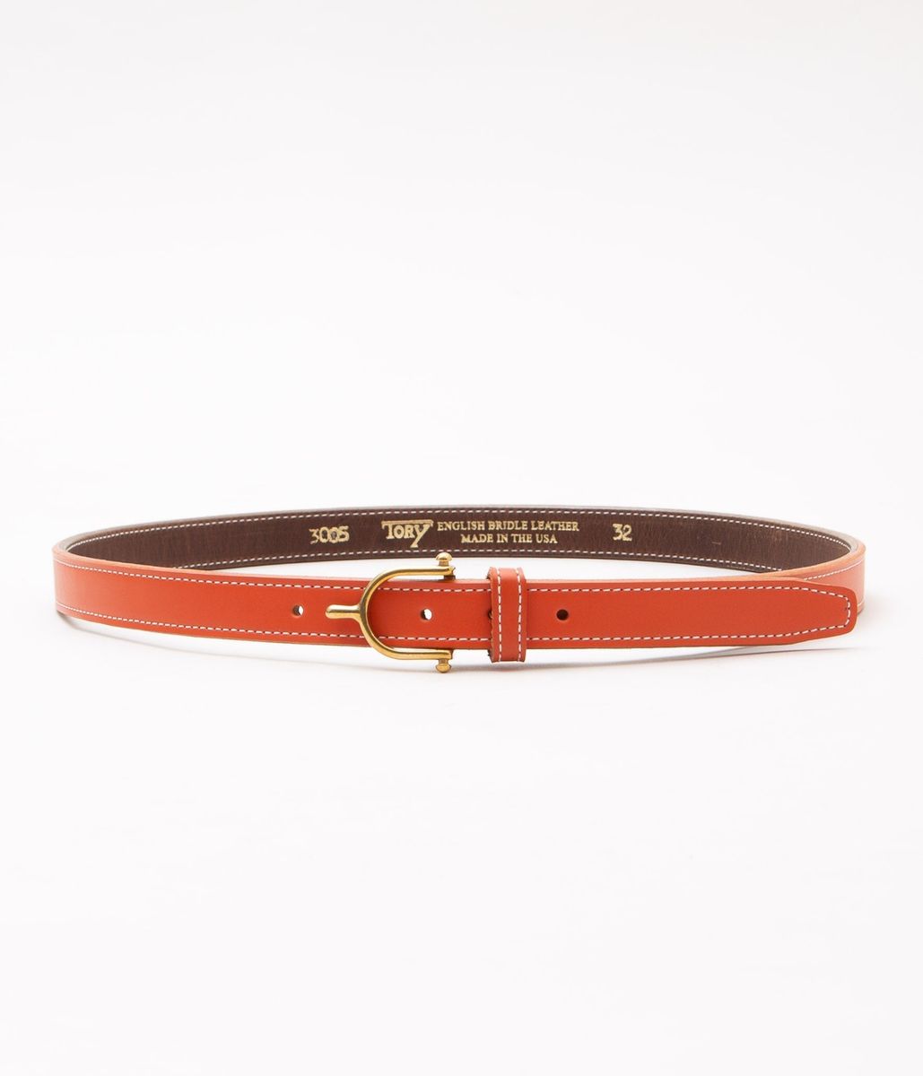 TORY LEATHER '【3005】 EQUESTRIAN INSPIRED BELT'(ORANGE/BRASS)